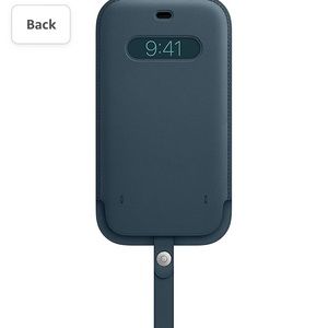Apple iPhone Pro Max Leather Sleeve with MagSafe Saddle Blue